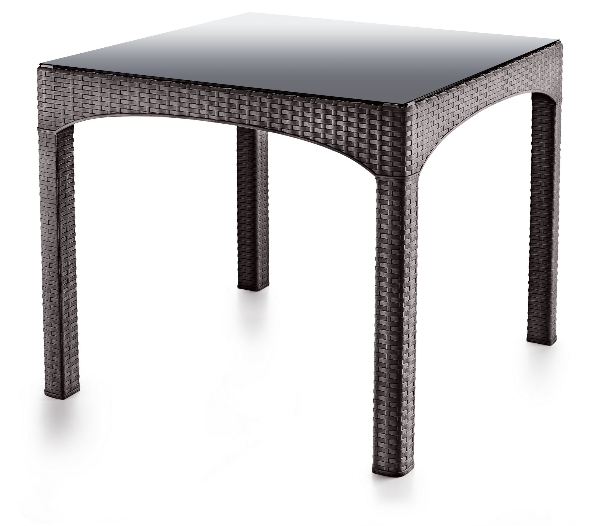 Mesa de Jardim Castanho Escuro 90x90cm - Polipropileno 100% Resistente e Durável