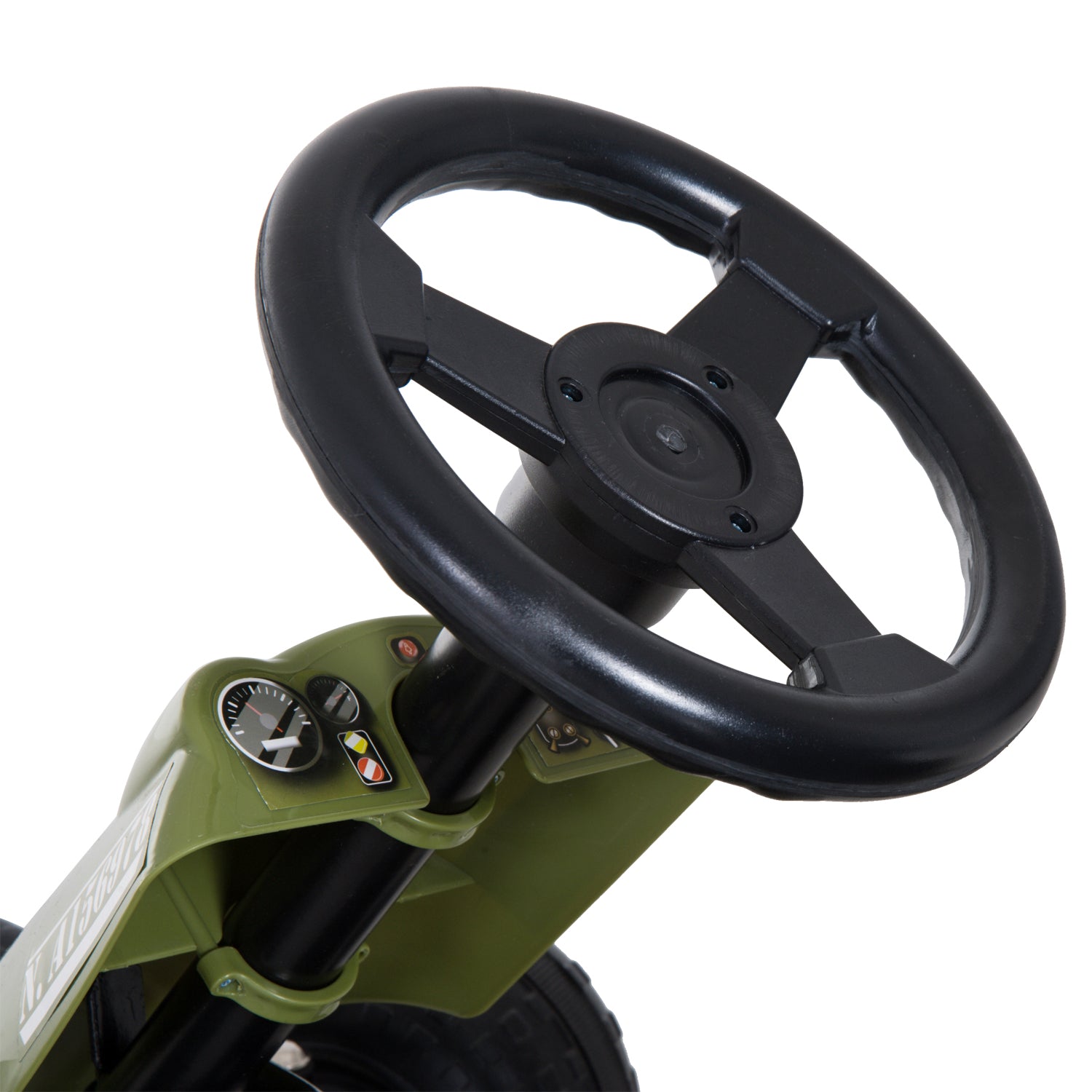 Kart a Pedais com Assento Ajustável 99x65x56 cm Negro e Verde