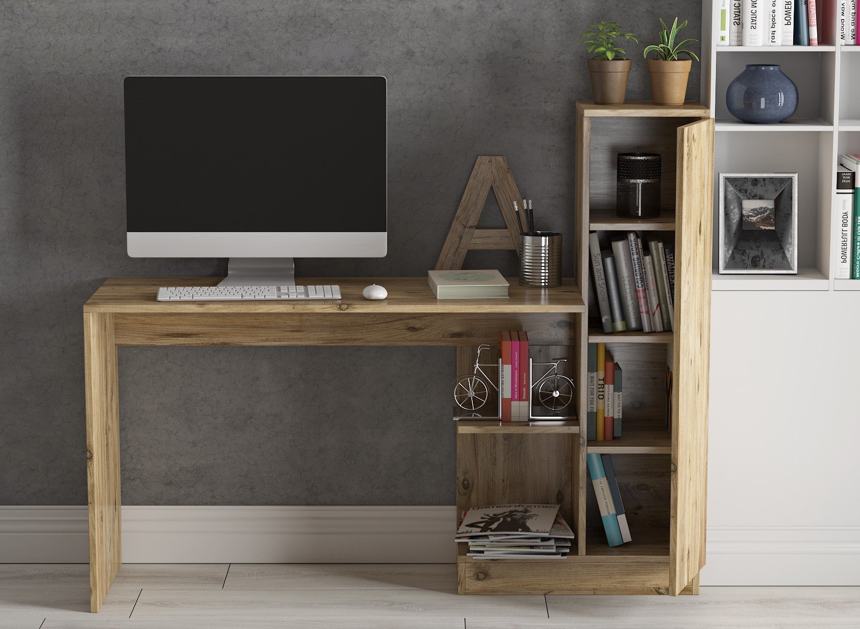 Secretária de Estudo Atlantic Pine 120cm - Melamina Resistente 18mm