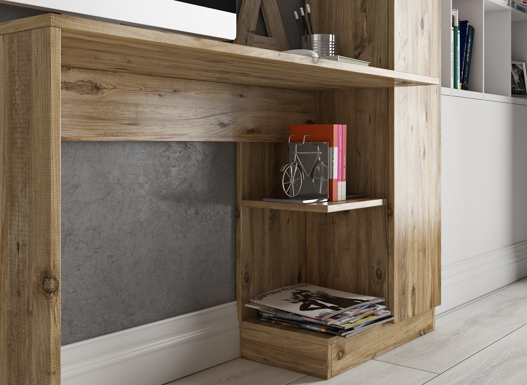 Secretária de Estudo Atlantic Pine 120cm - Melamina Resistente 18mm