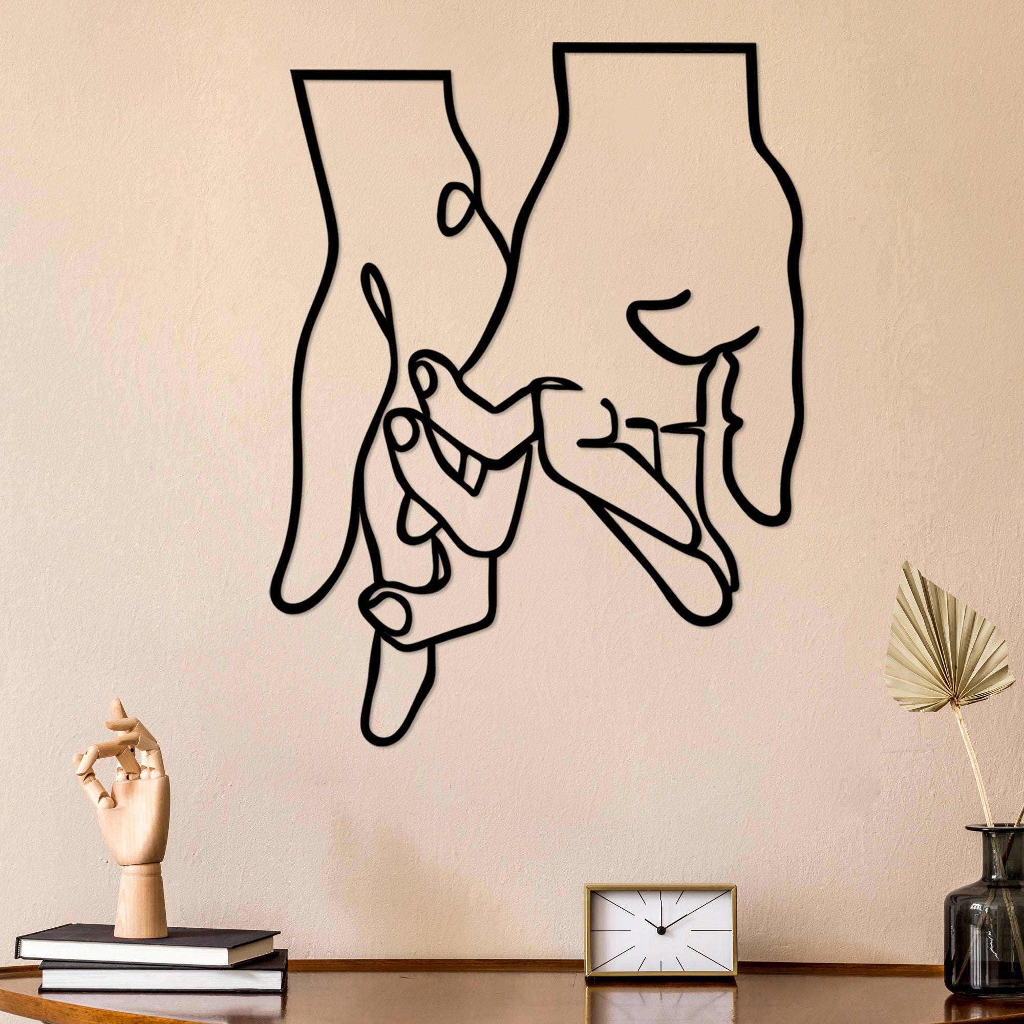 Acessório de parede decorativo de metal preto elegante, 58 x 76 cm | 100% metal, 1,5 mm de espessura | Perfeito para decoração moderna e exibição de arte