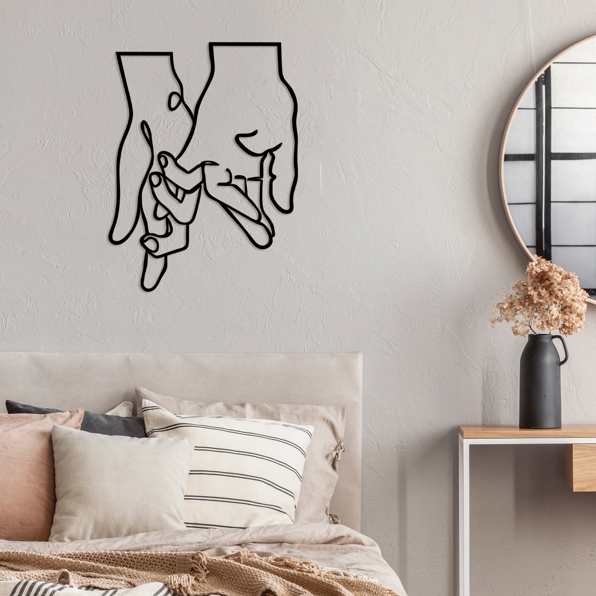 Acessório de parede decorativo de metal preto elegante, 58 x 76 cm | 100% metal, 1,5 mm de espessura | Perfeito para decoração moderna e exibição de arte