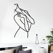 Acessório de parede decorativo de metal preto elegante, 53 x 86 cm | 100% metal, 1,5 mm de espessura | Perfeito para decoração moderna e arte de parede exclusiva
