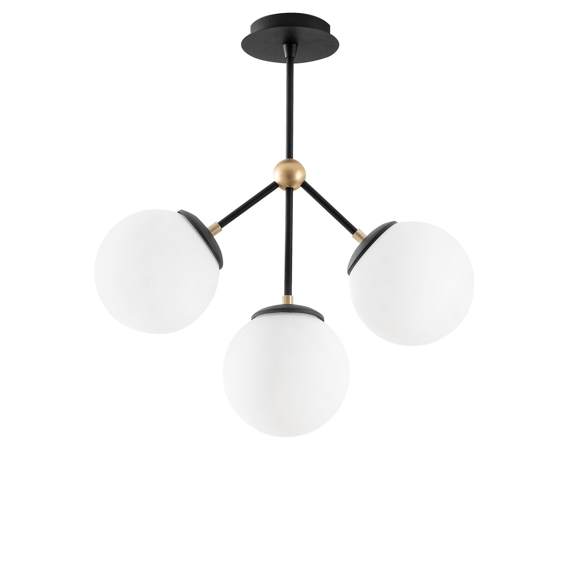 Candeeiro de Teto Industrial Moderno, Corpo de Metal com Tampa de Vidro, 45 x 15 cm, Altura 51 cm, Soquete E27, Branco e Preto | Iluminação Elegante para Casa e Escritório