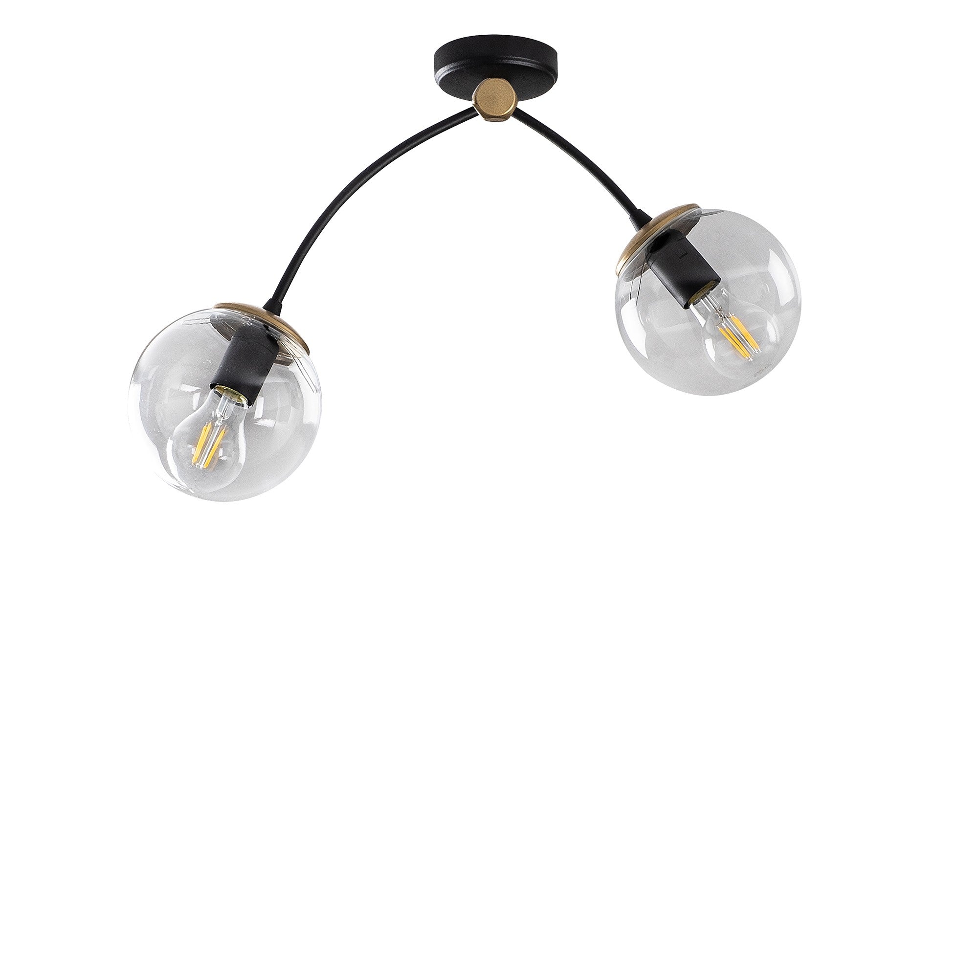 Candeeiro de Teto – 51 x 15 cm – Preto – Metal