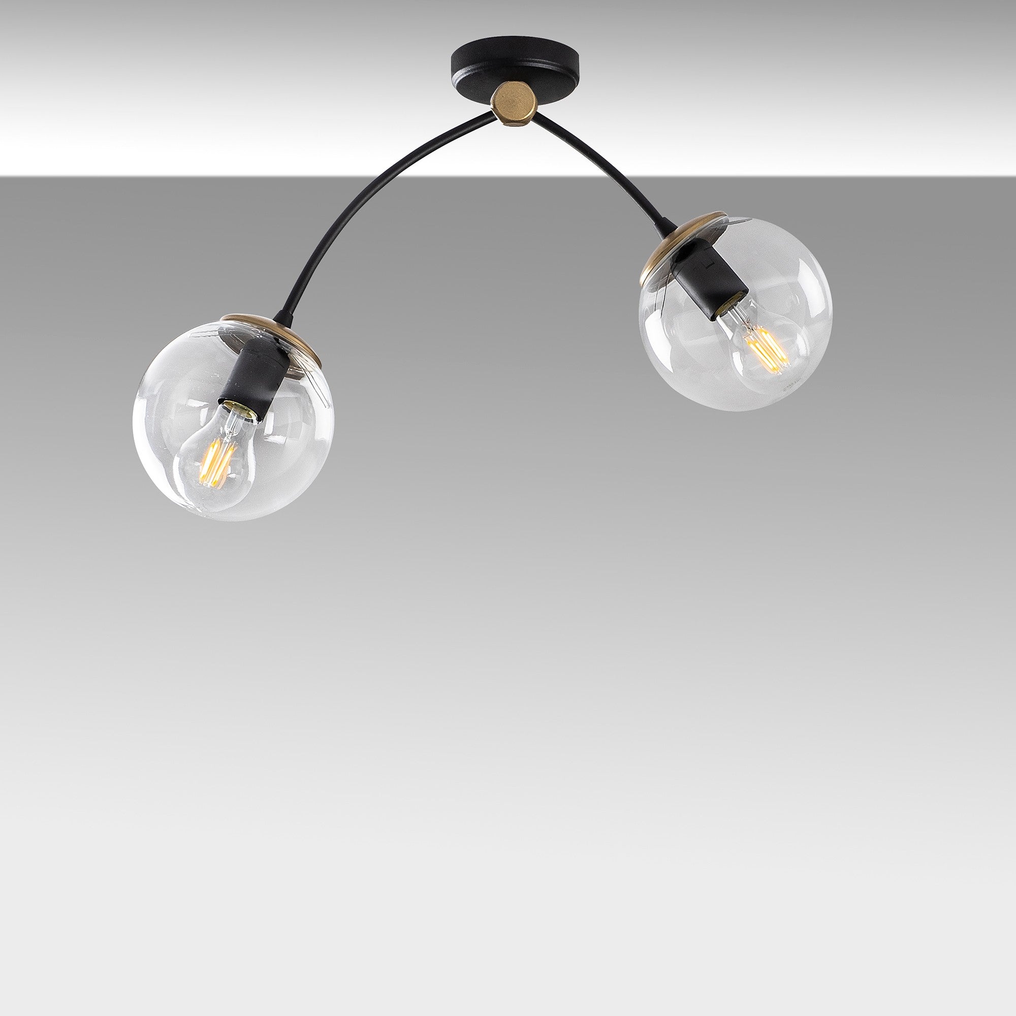 Candeeiro de Teto – 51 x 15 cm – Preto – Metal