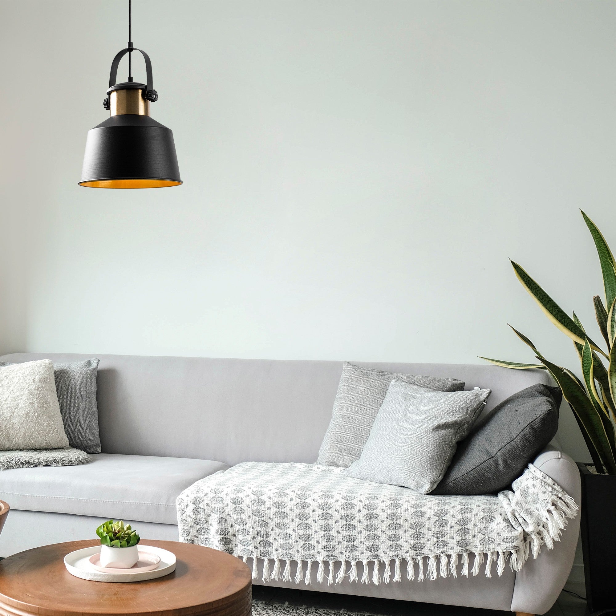 Candeeiro de Teto – 26 x 26 cm – Preto – Metal