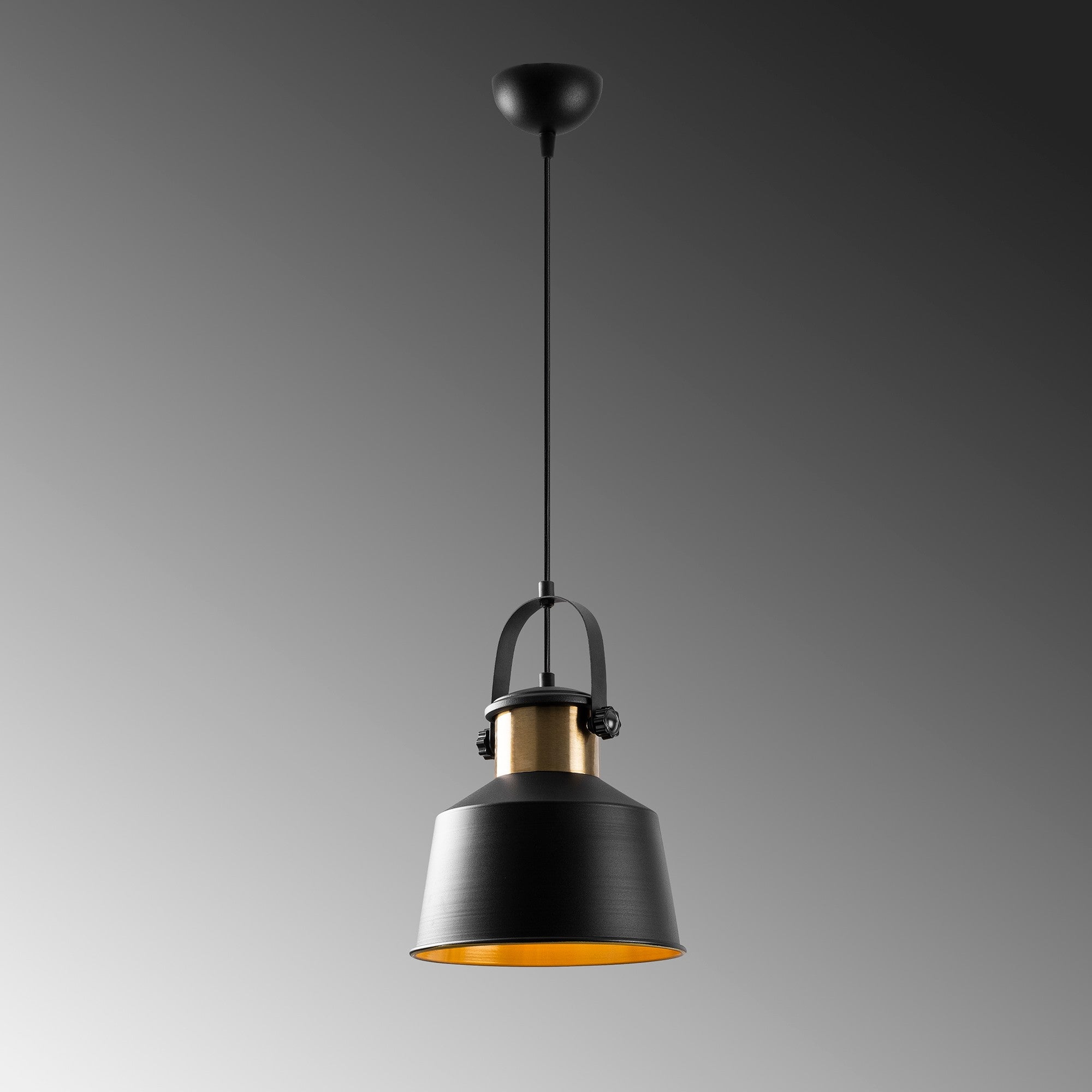 Candeeiro de Teto – 26 x 26 cm – Preto – Metal