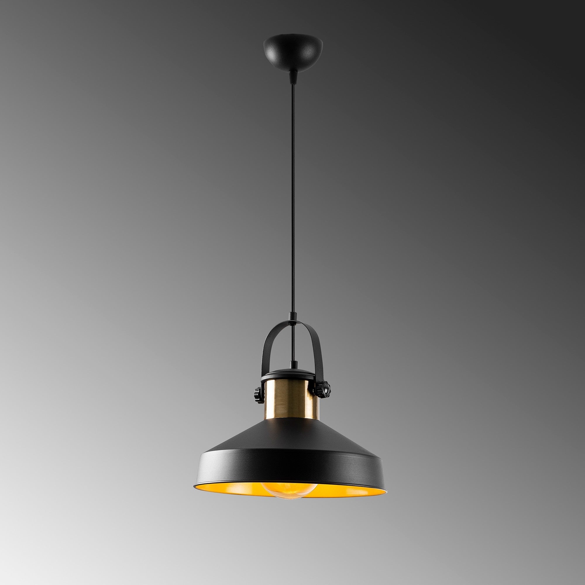 Candeeiro de Teto – 35x35 cm – Preto – Metal