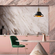 Candeeiro de Teto Preto Moderno, 30x30 cm, Altura 131 cm | Ajustável, Corpo em Metal, Soquete E27, IP20 | Design Glamouroso e Escandinavo para Interiores Elegantes