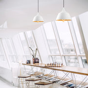 Candeeiro de Teto Escandinavo Elegante, Corpo em Metal Branco, 25 x 25 cm, Altura 119 cm, Ajustável, Soquete E27, IP20 | Perfeito para Decoração Moderna