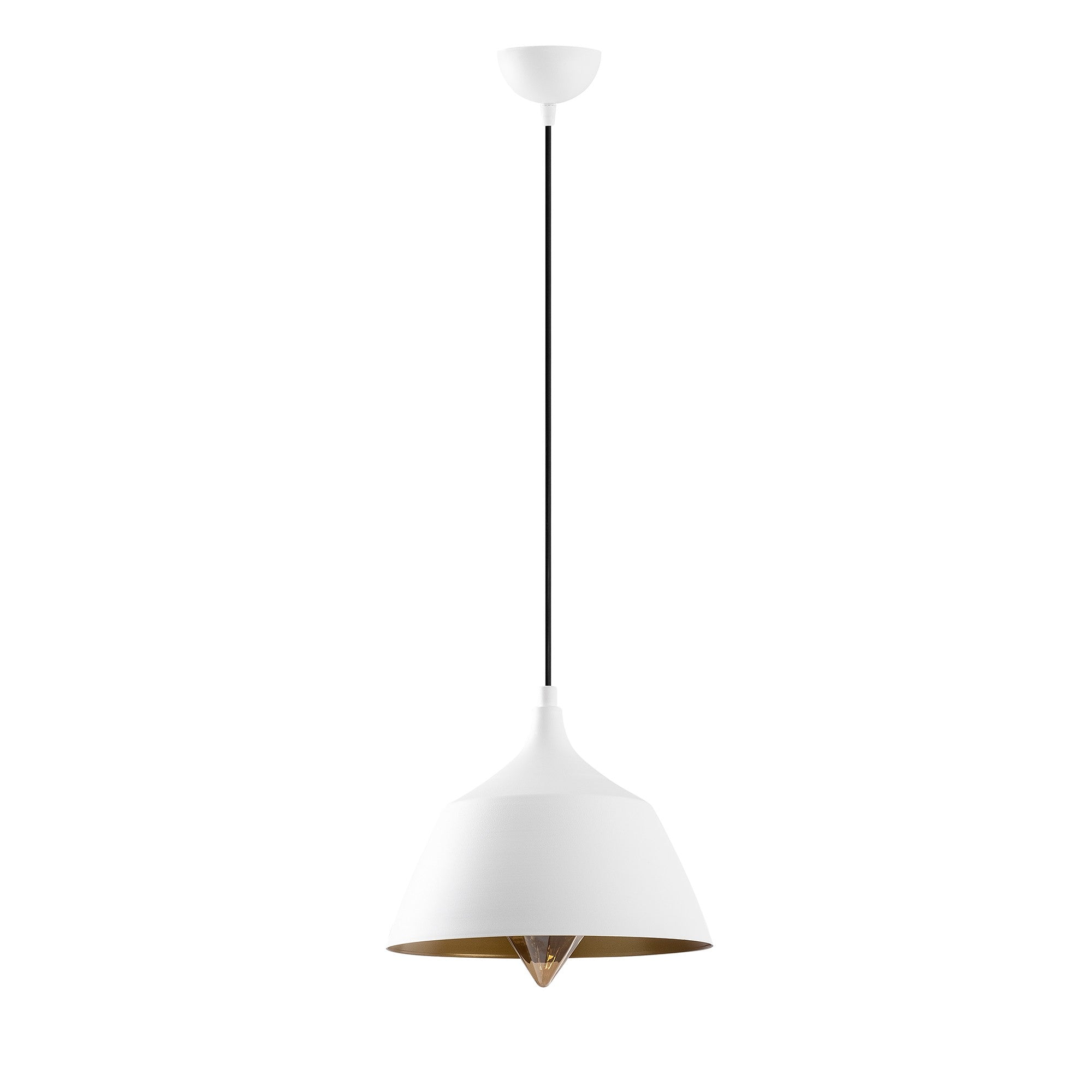 Candeeiro de Teto Escandinavo Elegante, Corpo em Metal Branco, 25 x 25 cm, Altura 119 cm, Ajustável, Soquete E27, IP20 | Perfeito para Decoração Moderna