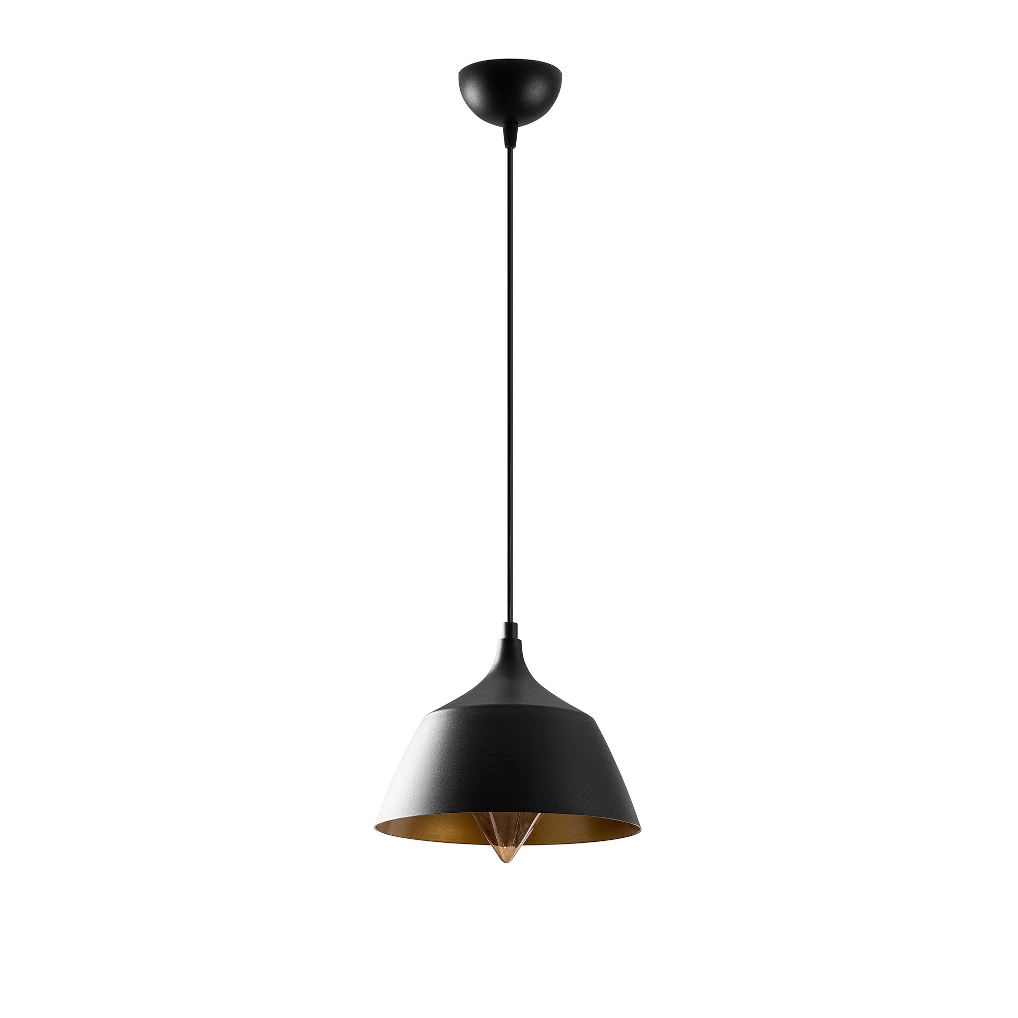 Candeeiro de Teto industrial moderno, corpo de metal preto, 25x25 cm, altura 119 cm, ajustável, soquete E27, perfeito para decoração escandinava e inovadora