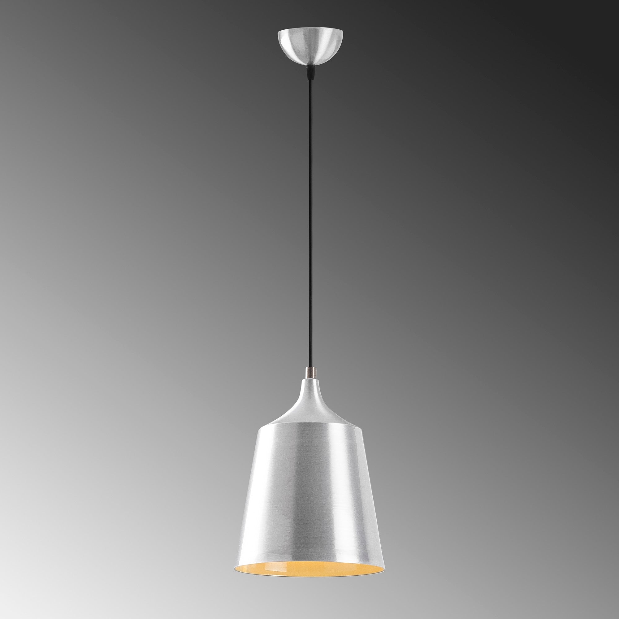 Candeeiro de Teto escandinavo elegante, 20x20 cm, altura ajustável 125 cm, prata e turquesa, corpo de ferro, E27 máx. 40 W, perfeito para espaços modernos