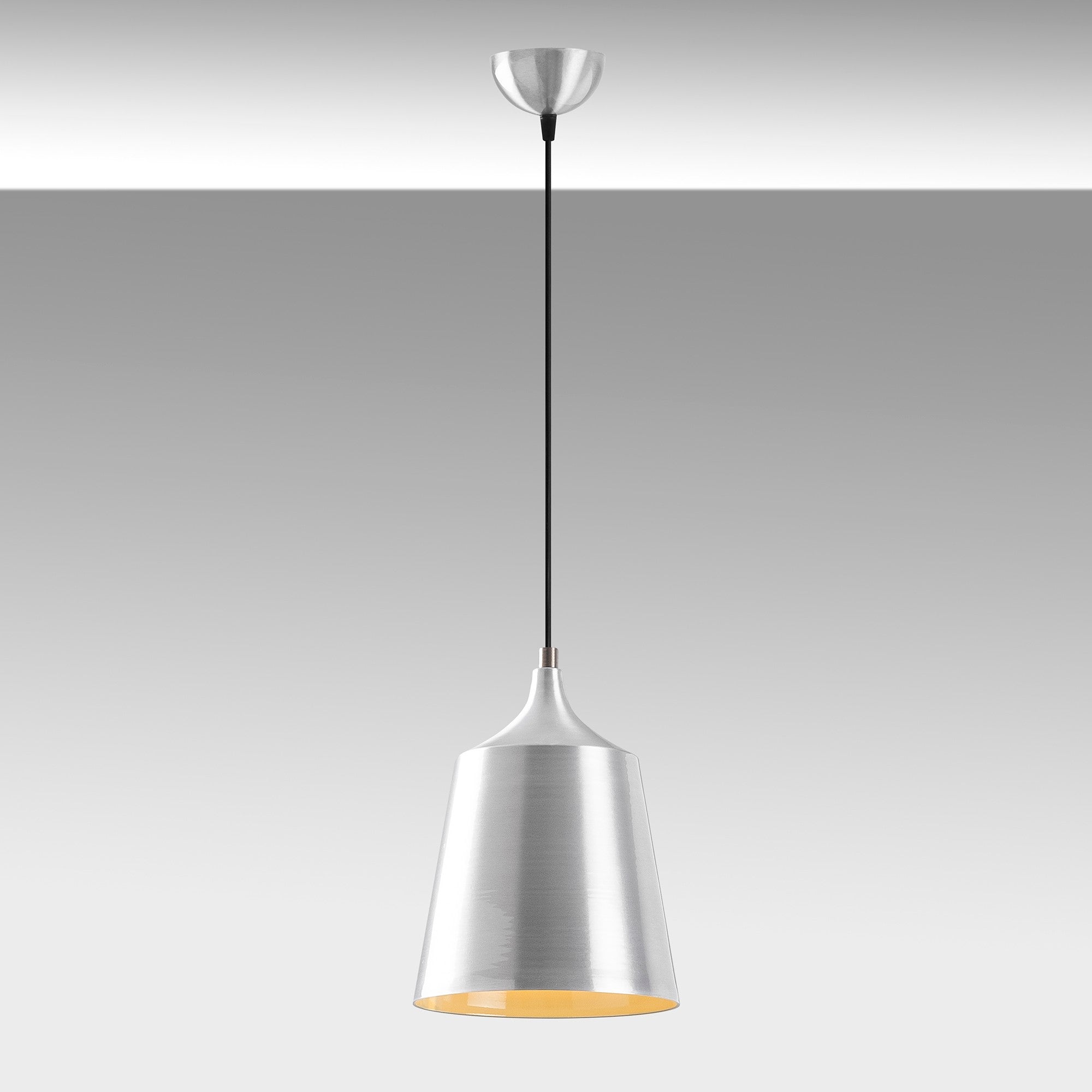 Candeeiro de Teto escandinavo elegante, 20x20 cm, altura ajustável 125 cm, prata e turquesa, corpo de ferro, E27 máx. 40 W, perfeito para espaços modernos