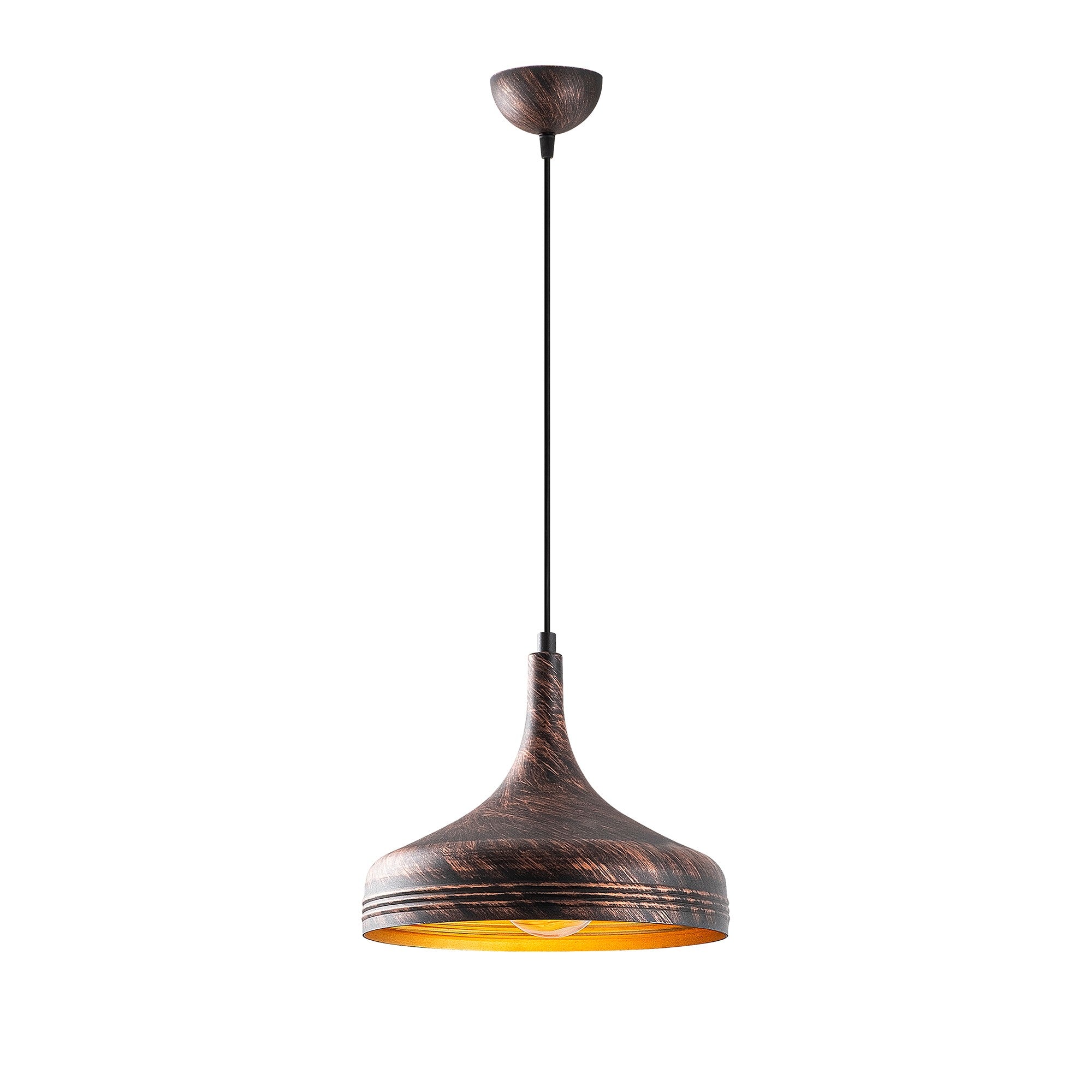 Candeeiro de Teto – 30 x 30 cm – Cobre – Metal