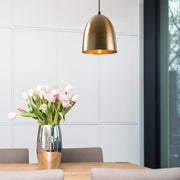 Lustre Vintage Moderno, Altura Ajustável 118 cm, Corpo de Metal, Tampa de 20 cm, Soquete E27, Design Escandinavo Glamouroso | Perfeito para Decoração de Casa e Escritório