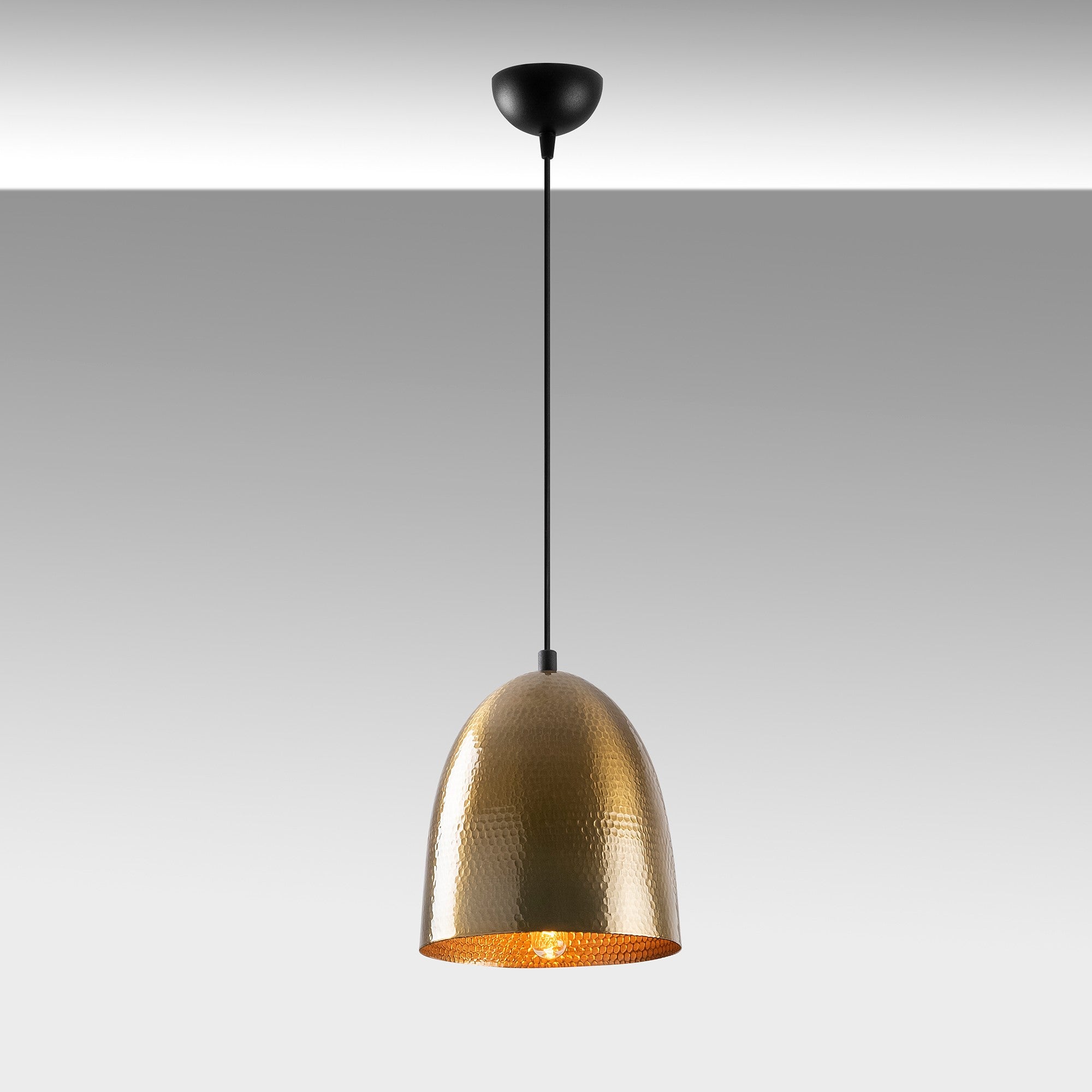 Lustre Vintage Moderno, Altura Ajustável 118 cm, Corpo de Metal, Tampa de 20 cm, Soquete E27, Design Escandinavo Glamouroso | Perfeito para Decoração de Casa e Escritório