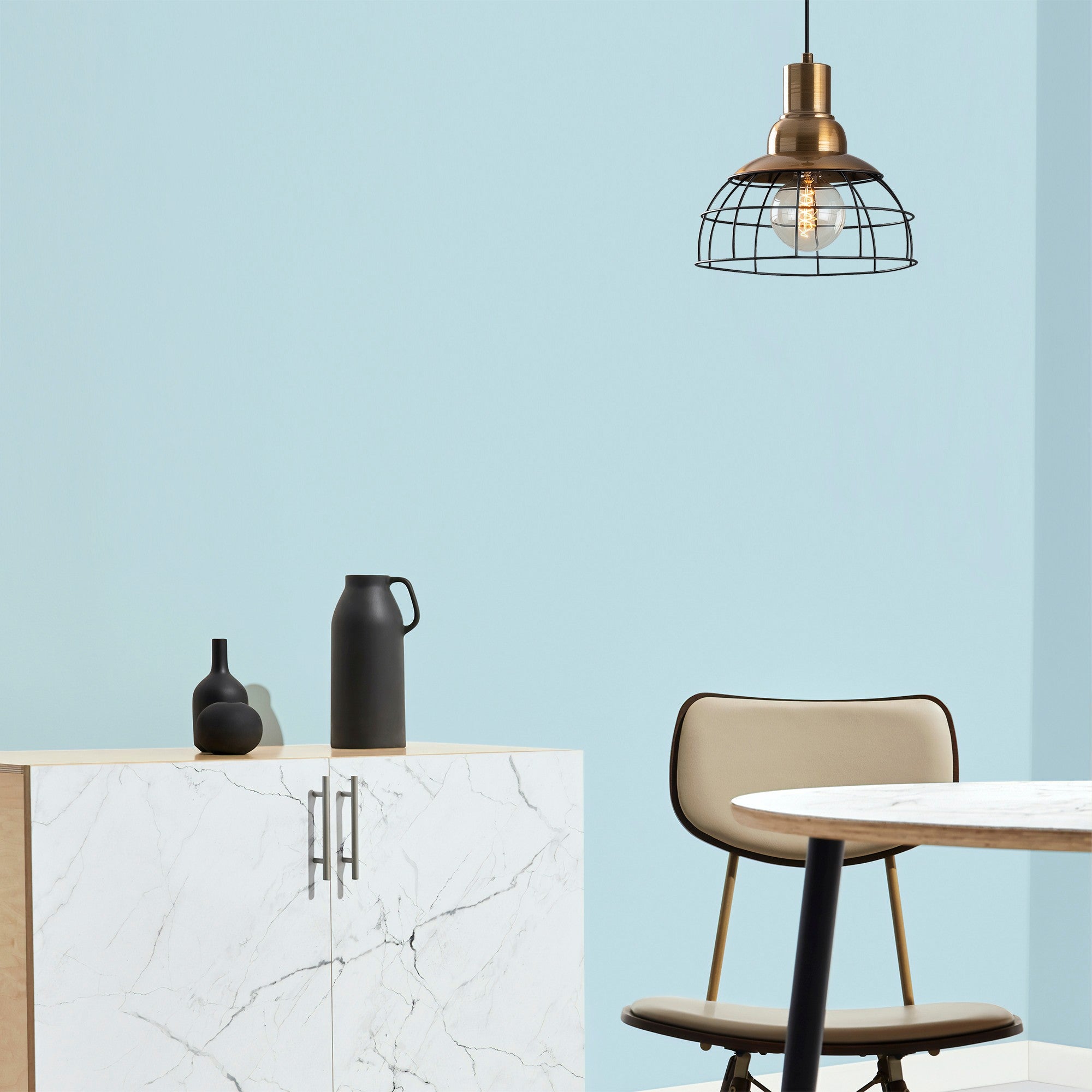 Candeeiro de Teto – 28 x 28 cm – Preto – Ferro