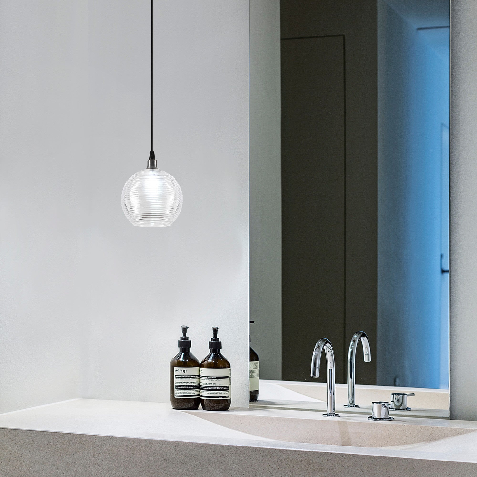 Candeeiro de Teto Industrial Moderno – altura ajustável 110 cm – cor prateada – corpo em metal