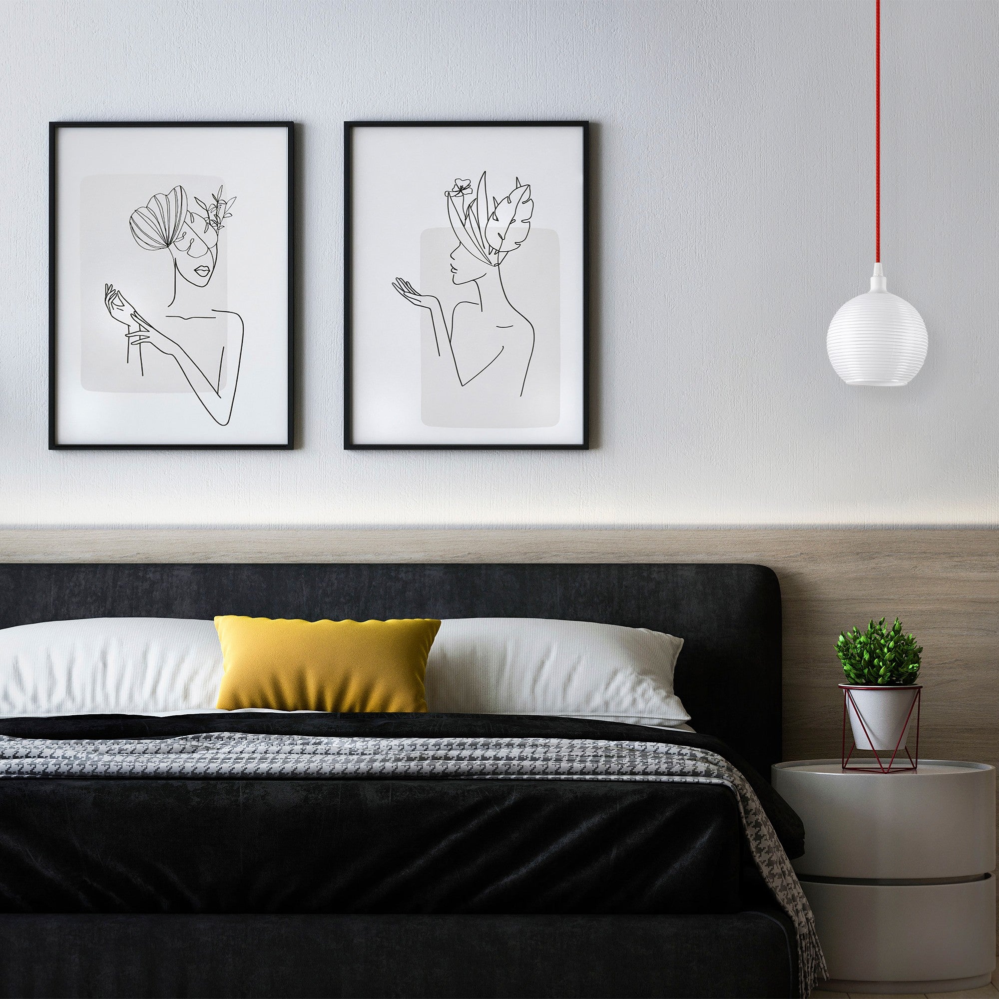 Candeeiro de Teto Escandinavo, Corpo de Metal com Tampa de Vidro, 15x15 cm, Altura 110 cm, Ajustável, E27 Máx. 40 W, Branco e Vermelho | Iluminação Elegante para Espaços Modernos