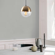 Candeeiro de Teto moderno – 20x20 cm – altura 117 cm – metal e vidro