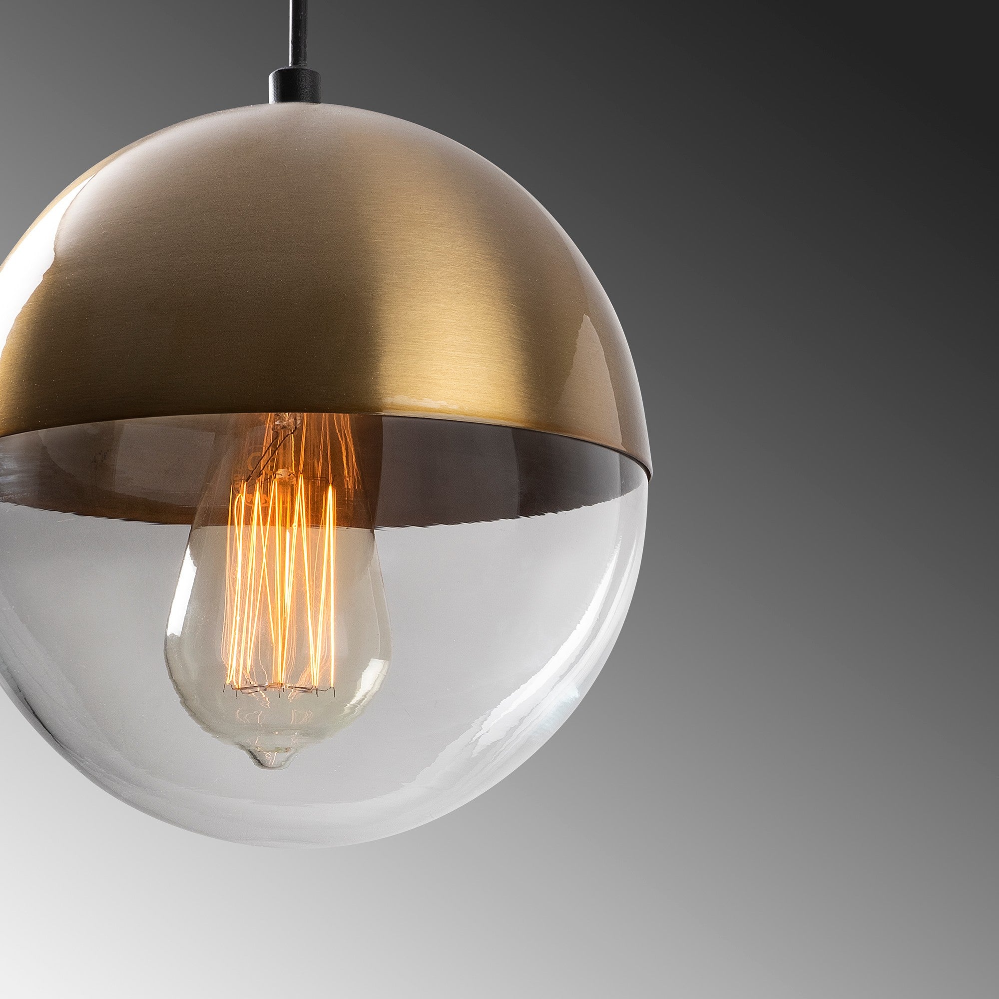 Candeeiro de Teto moderno – 20x20 cm – altura 117 cm – metal e vidro