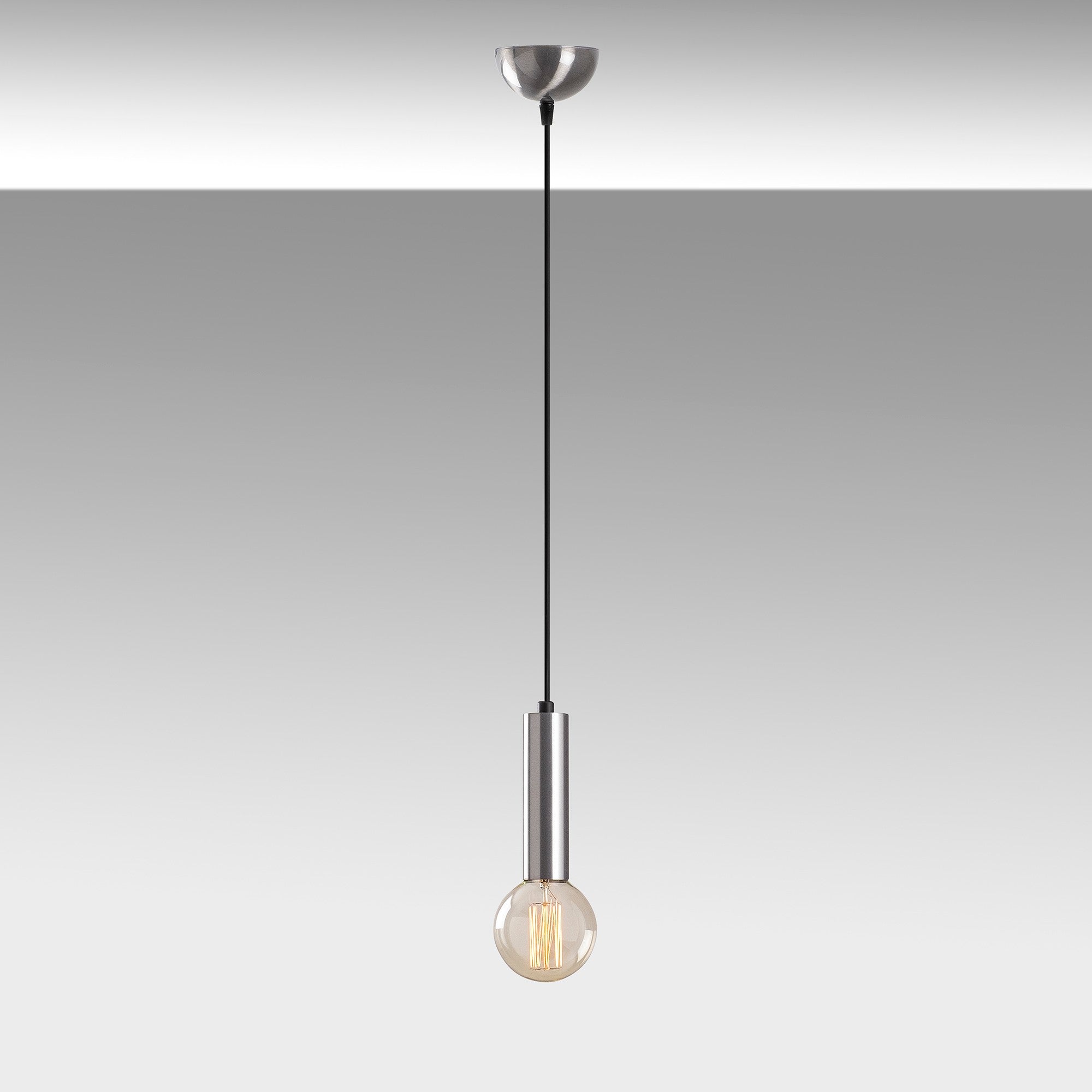 Candeeiro de Teto – 111 cm – Prata – Metal
