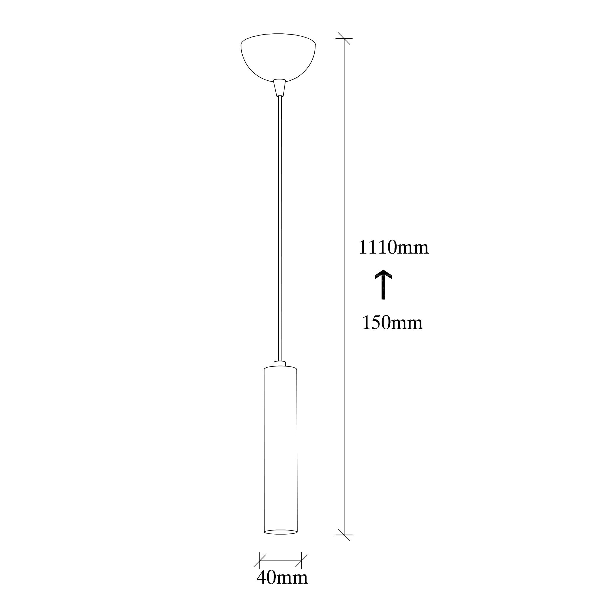 Candeeiro de Teto Vintage Elegante – 111 cm – Metal