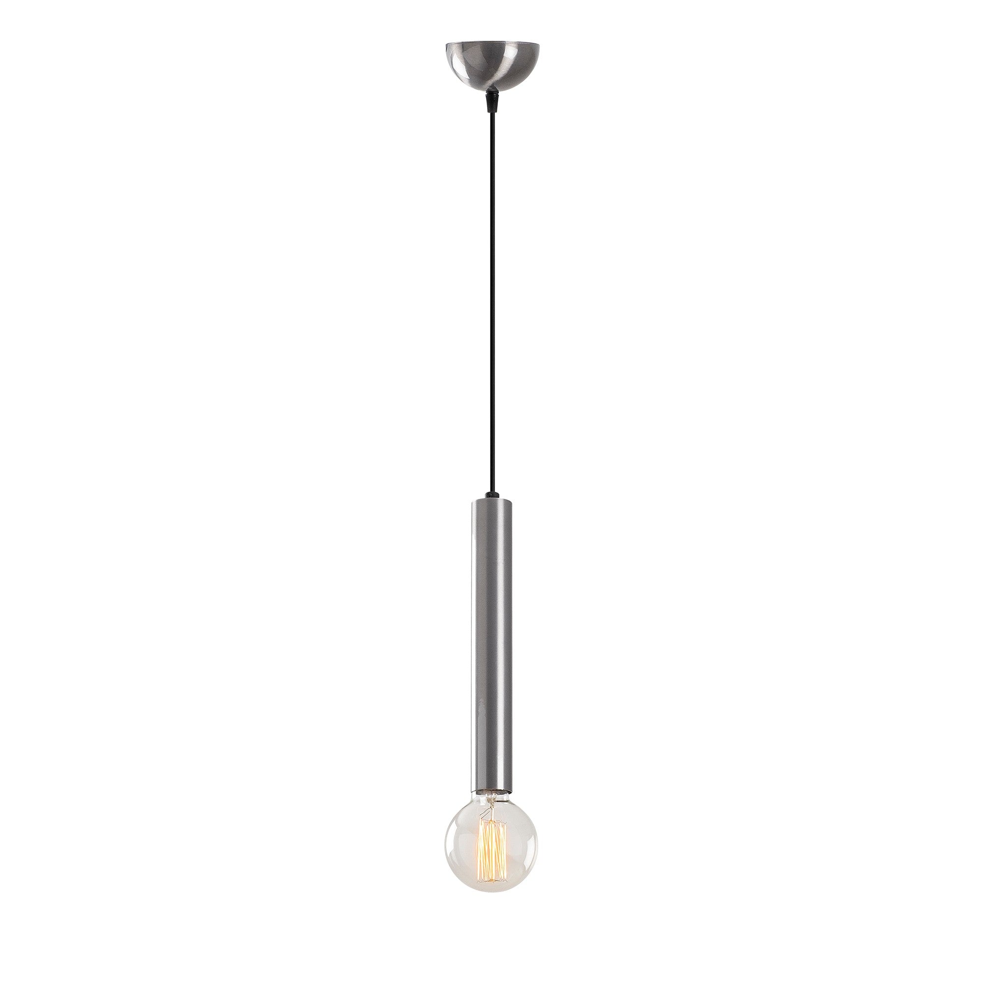 Candeeiro de Teto – 126 cm de Altura – Prateado – Metal
