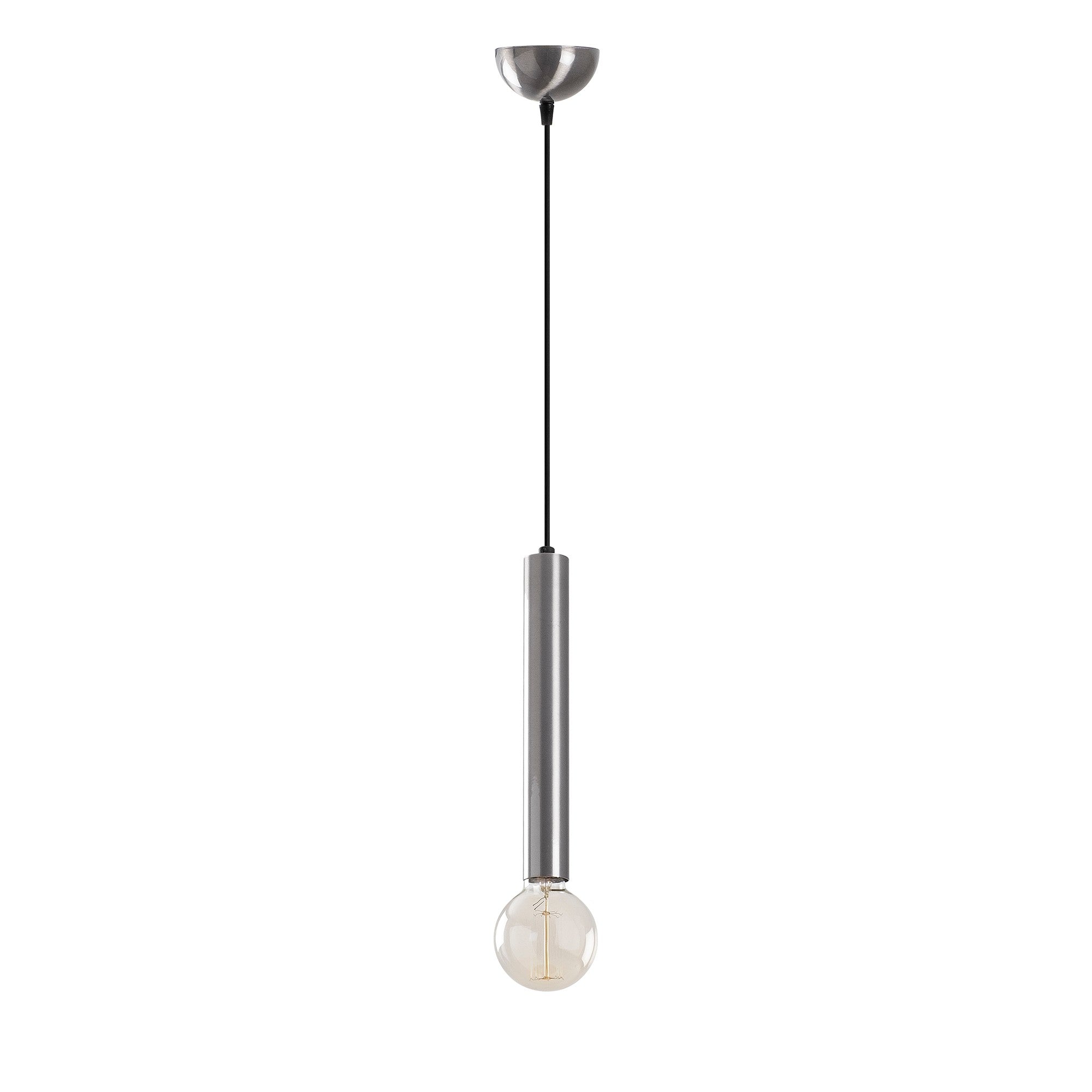 Candeeiro de Teto – 126 cm de Altura – Prateado – Metal