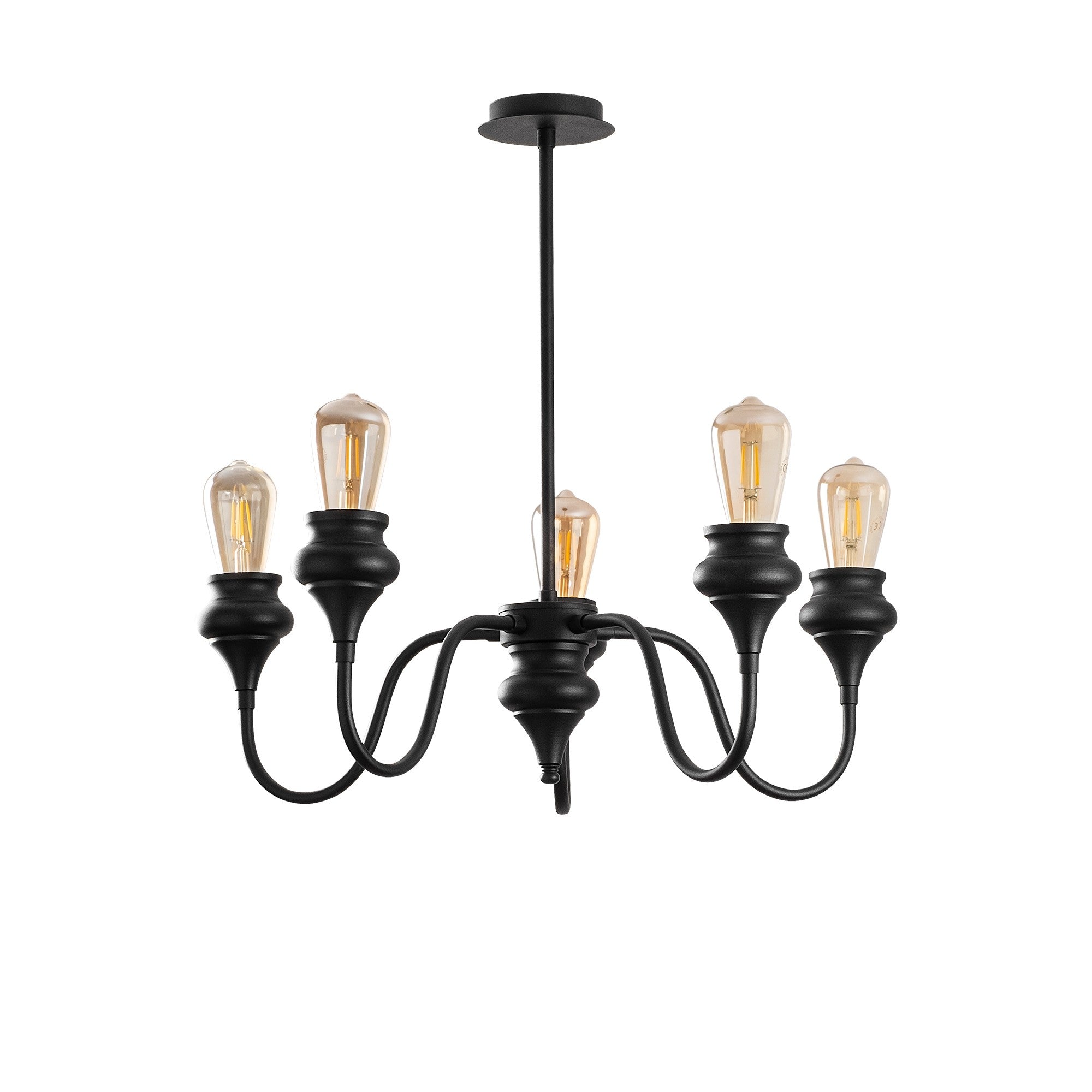 Candeeiro de Teto – 60 x 60 cm – Preto – Metal