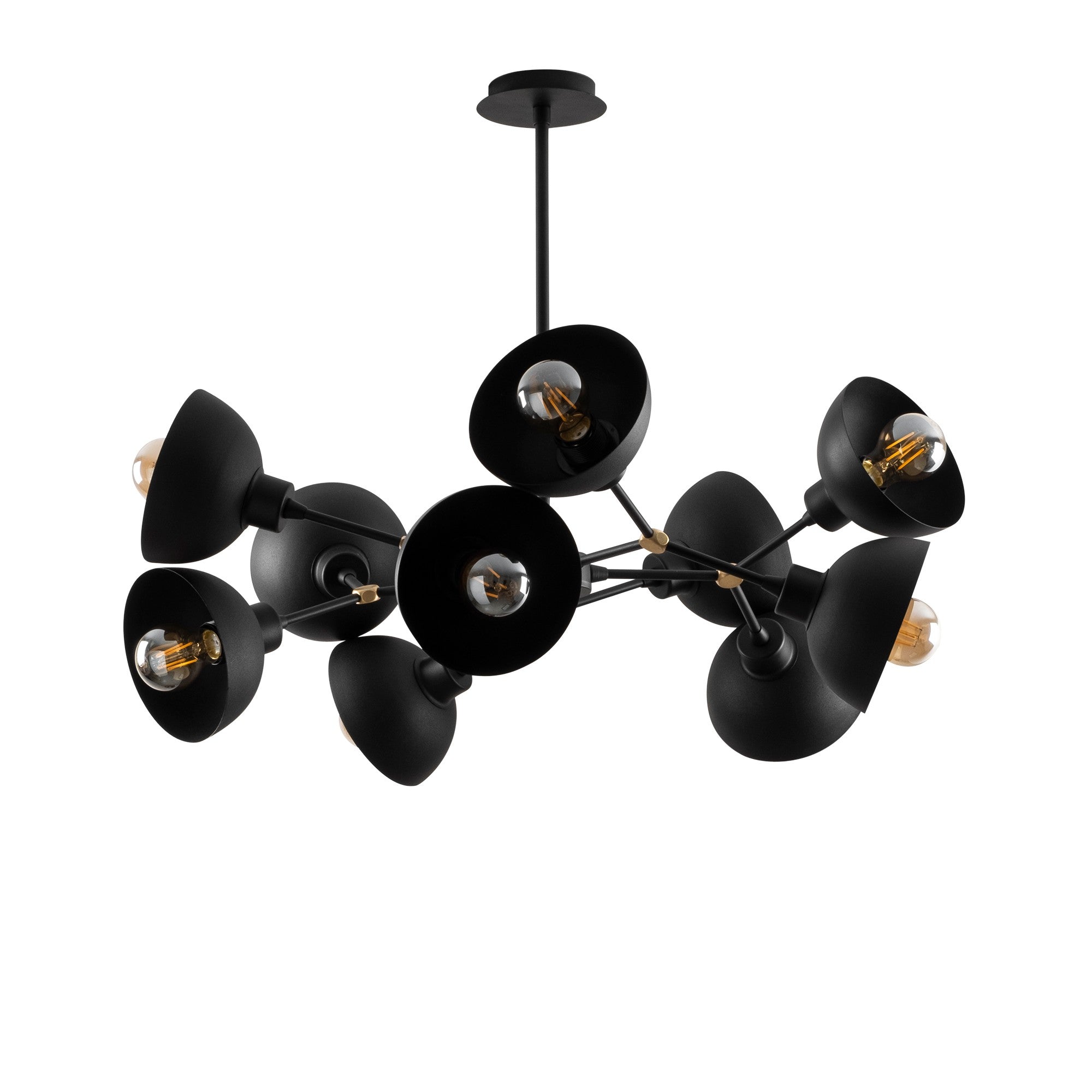 Candeeiro de Teto Industrial – 75 x 75 cm – Preto – Metal