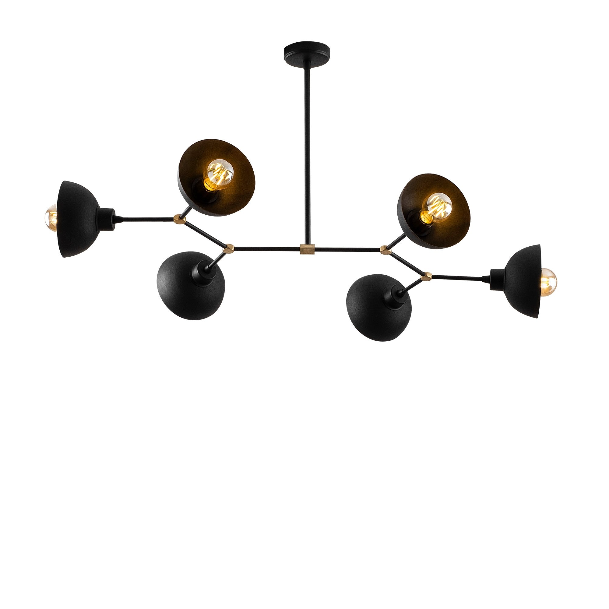 Candeeiro de Teto Industrial – 102 x 52 cm – Preto – Ferro