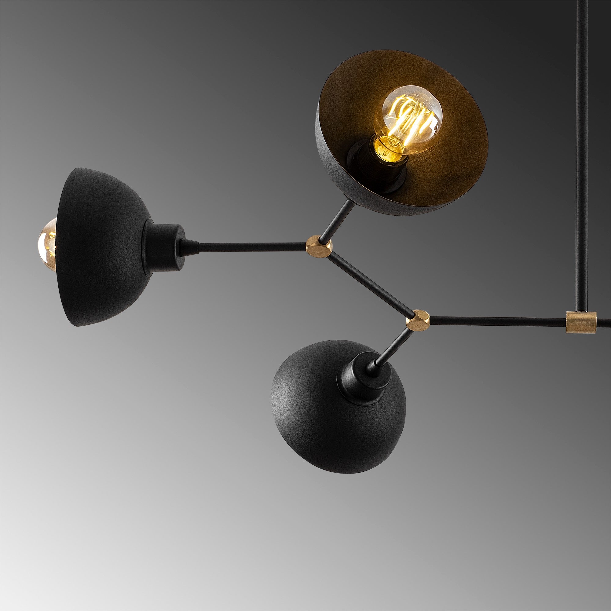 Candeeiro de Teto Industrial – 102 x 52 cm – Preto – Ferro