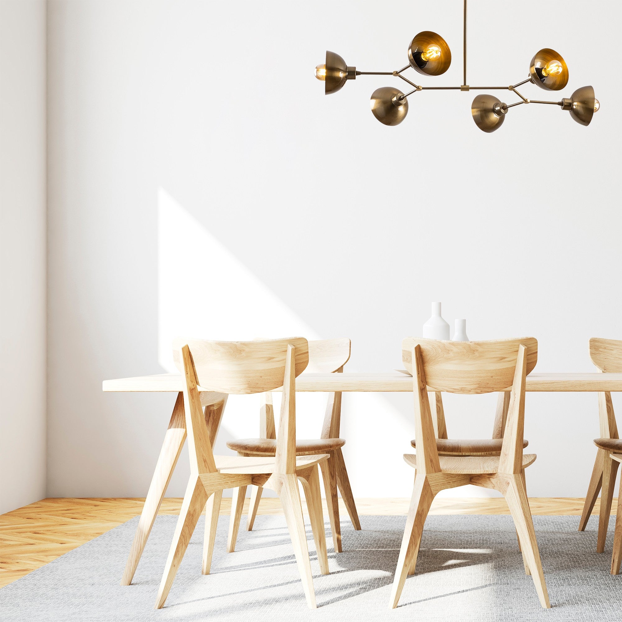 Lustre Vintage Glam, Corpo em Metal, 102 x 52 cm, Altura: 53 cm | 6 x E27 Máx. 40 W | Iluminação Elegante para Casas Modernas, Classificação IP20