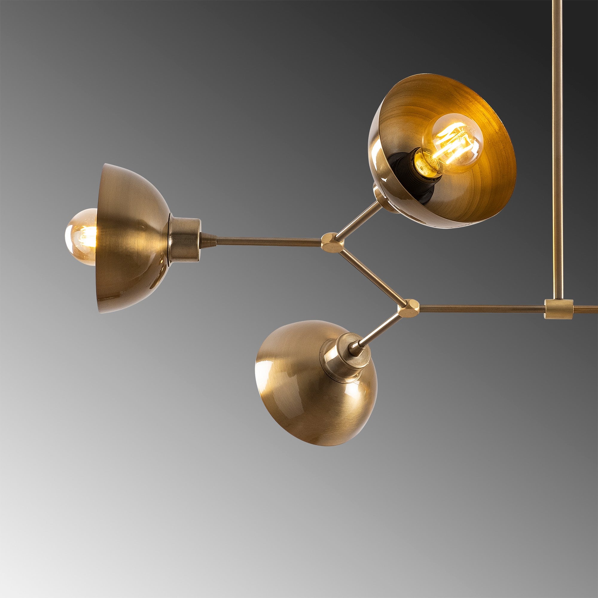Lustre Vintage Glam, Corpo em Metal, 102 x 52 cm, Altura: 53 cm | 6 x E27 Máx. 40 W | Iluminação Elegante para Casas Modernas, Classificação IP20