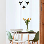 Candeeiro de Teto – 46 x 15 cm – Preto – Metal