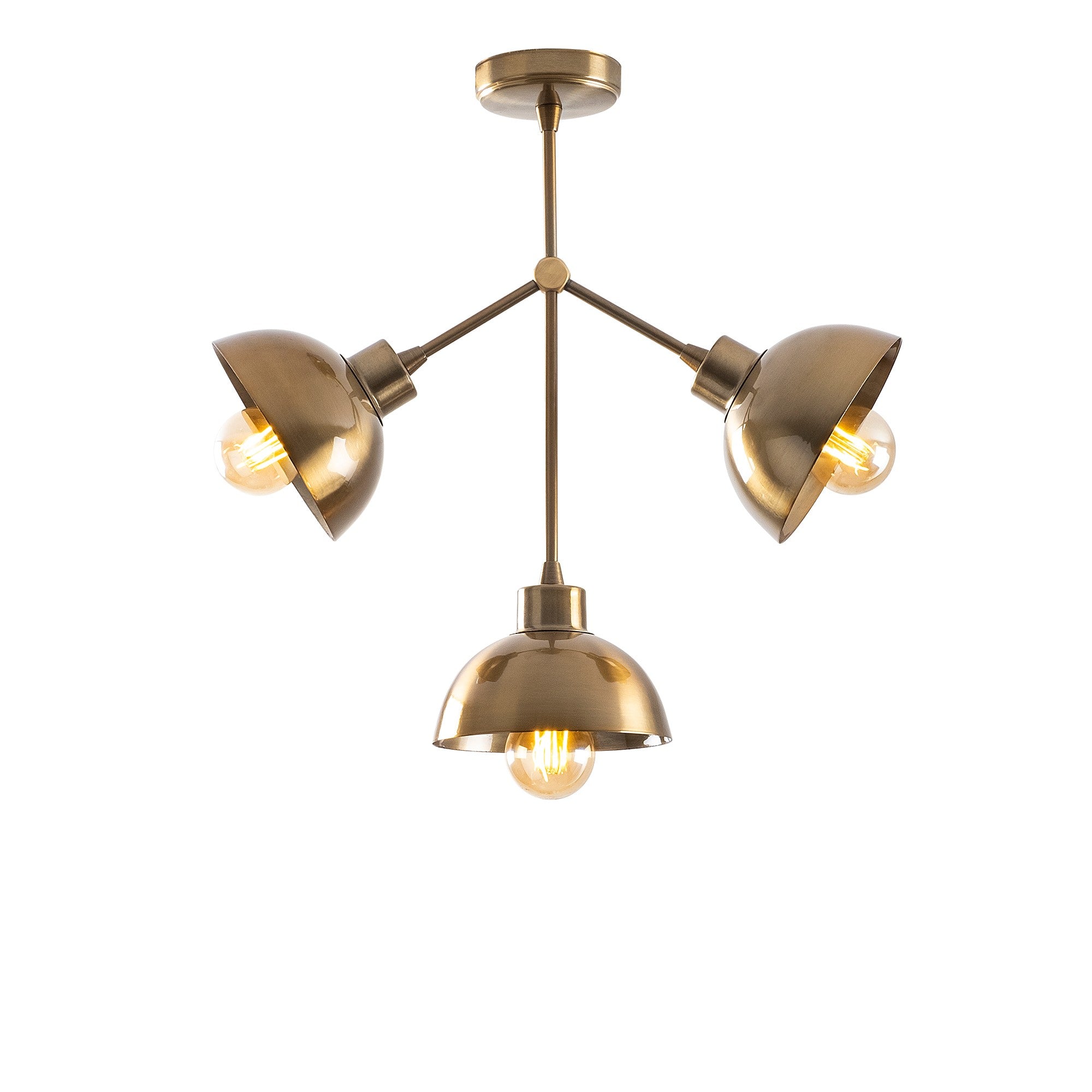 Lustre Vintage Glam, Corpo em Metal, 46 x 15 cm, Altura: 47 cm | 3 x E27 Máx. 40 W | Iluminação Elegante para Espaços Modernos e Clássicos, Classificação IP20
