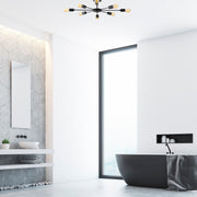 Candeeiro de Teto – 78 x 78 cm – Preto – Ferro