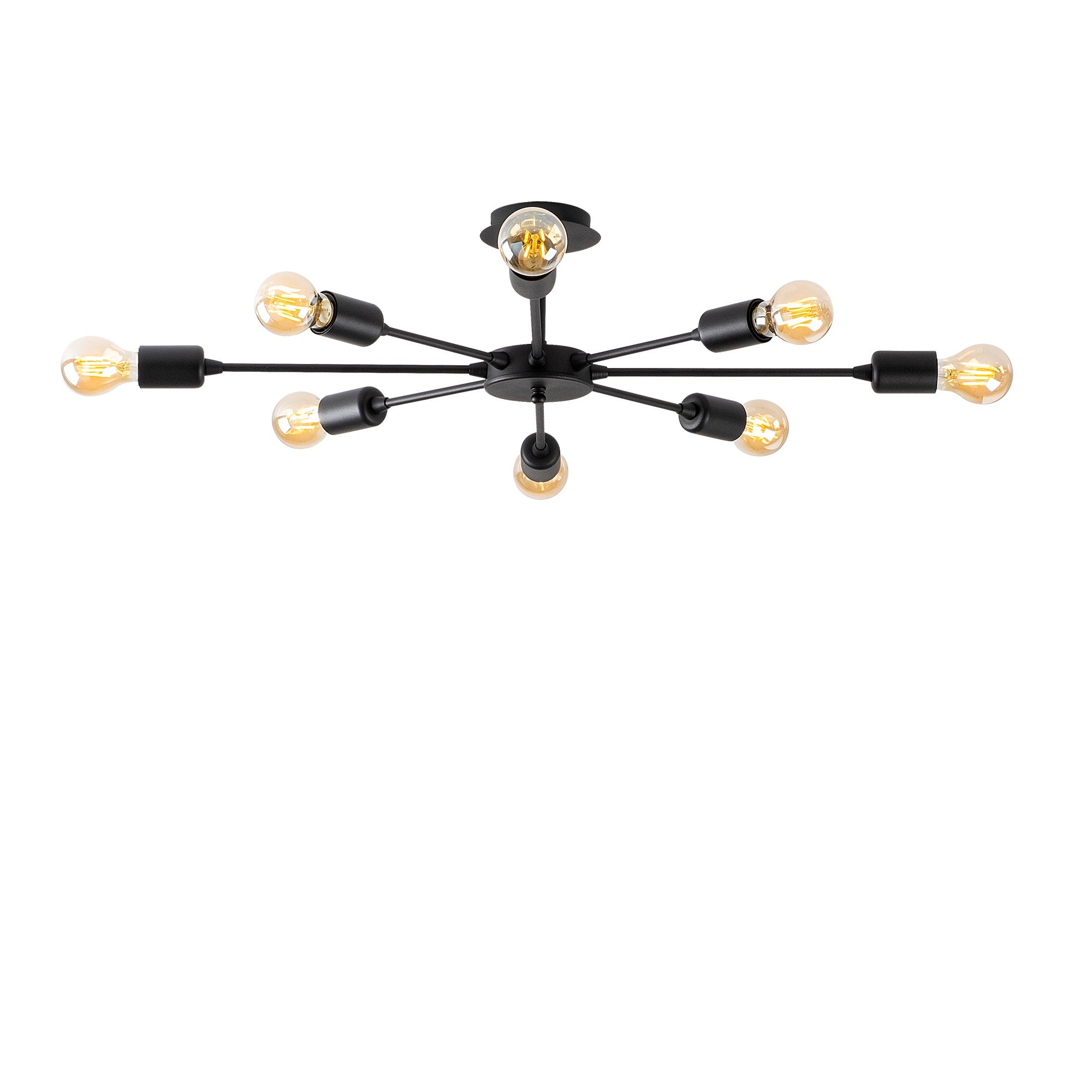 Candeeiro de Teto – 78 x 78 cm – Preto – Ferro