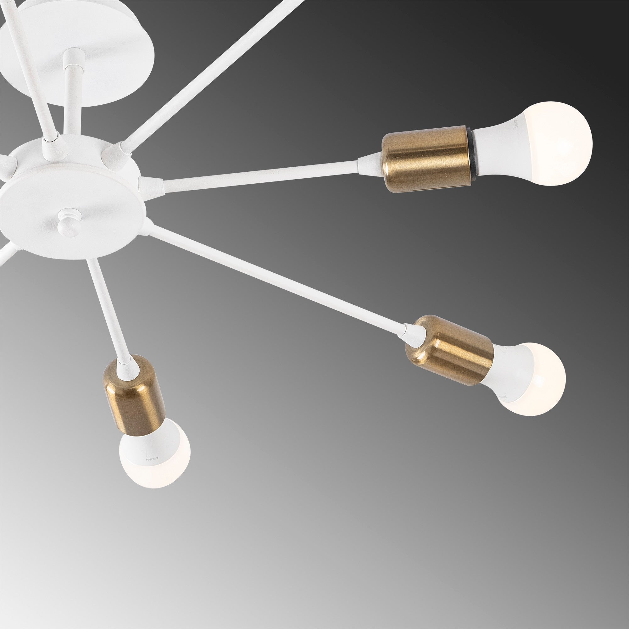 Candeeiro de Teto – 78 x 78 cm – Branco – Metal