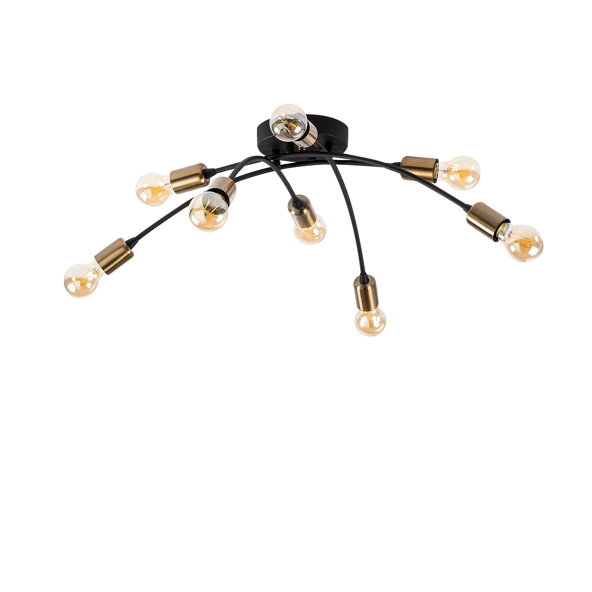 Candeeiro de Teto moderno – 79 x 79 cm – preto e vintage – metal