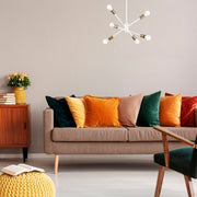 Candeeiro de Teto Branco Moderno, 55 x 55 cm, Altura 59 cm | Corpo em Metal, 6 x E27 Máx. 40 W | Design Elegante para Casa e Escritório, Classificação IP20