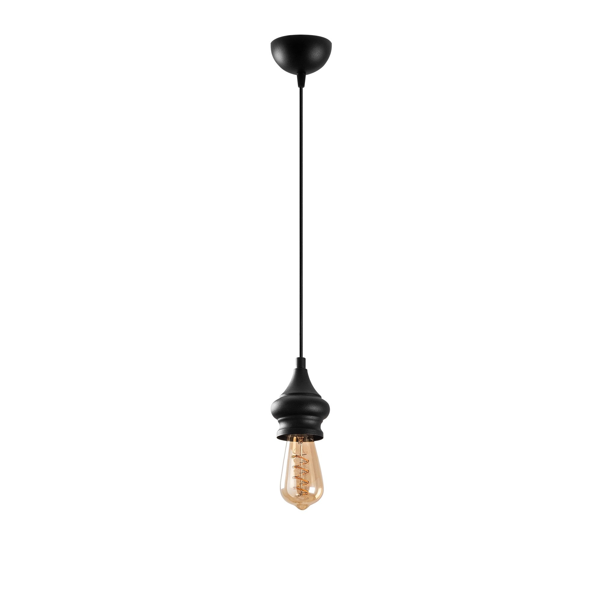 Candeeiro de Teto – 9 x 9 cm – Preto – Metal