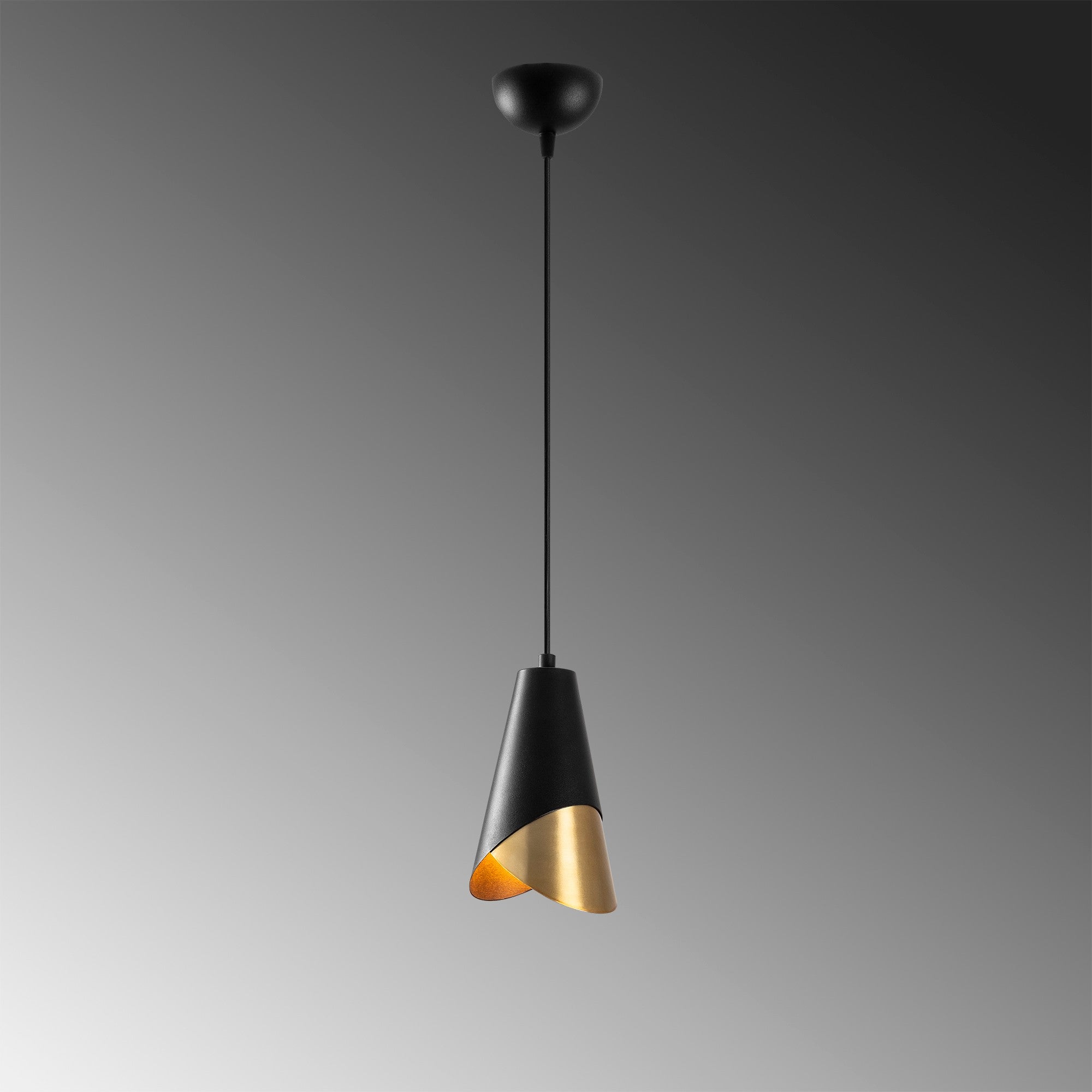 Candeeiro de Teto – 14x14 cm – Preto e Vintage – Metal