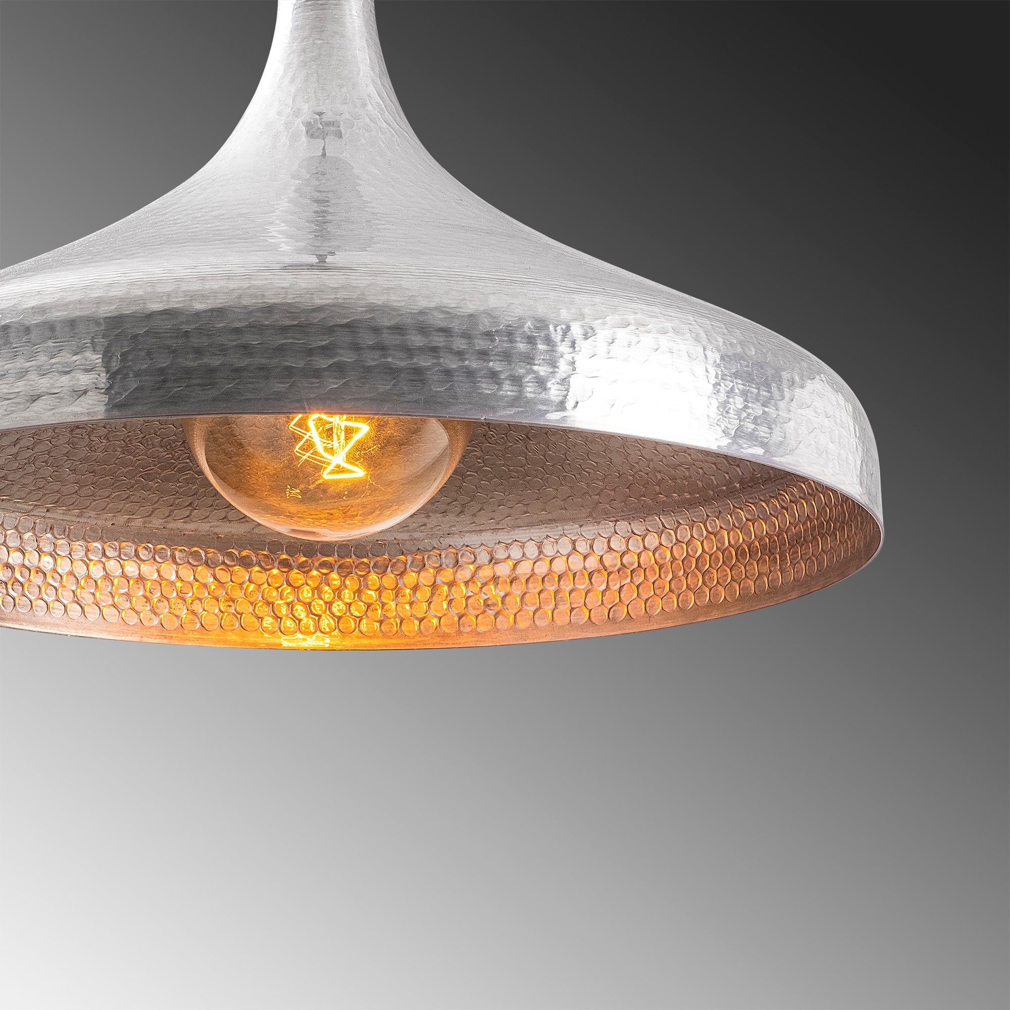 Candeeiro de Teto – 36 x 36 cm – Prata – Metal