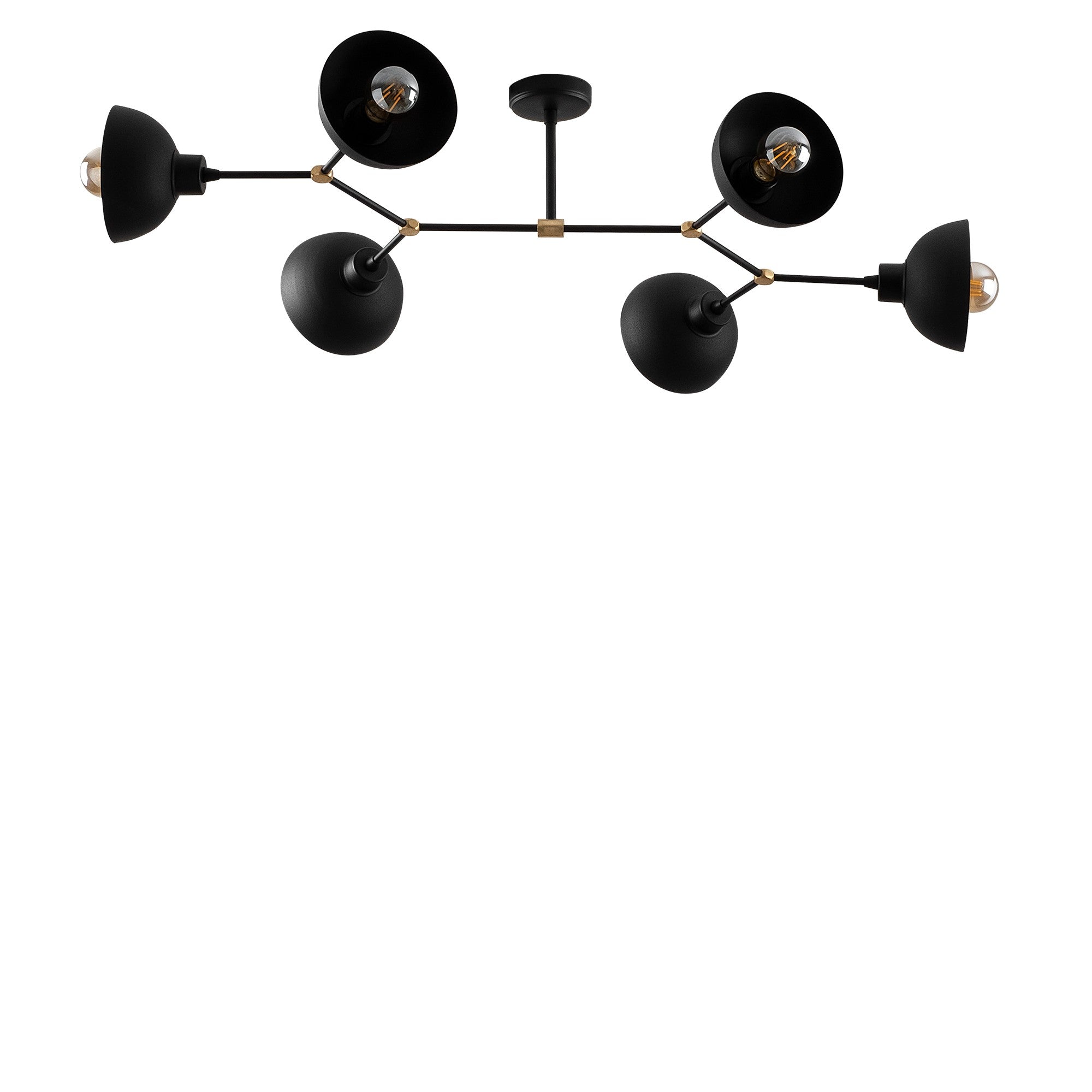 Candeeiro de Teto Industrial Moderno – 102 x 52 cm – Preto – Metal