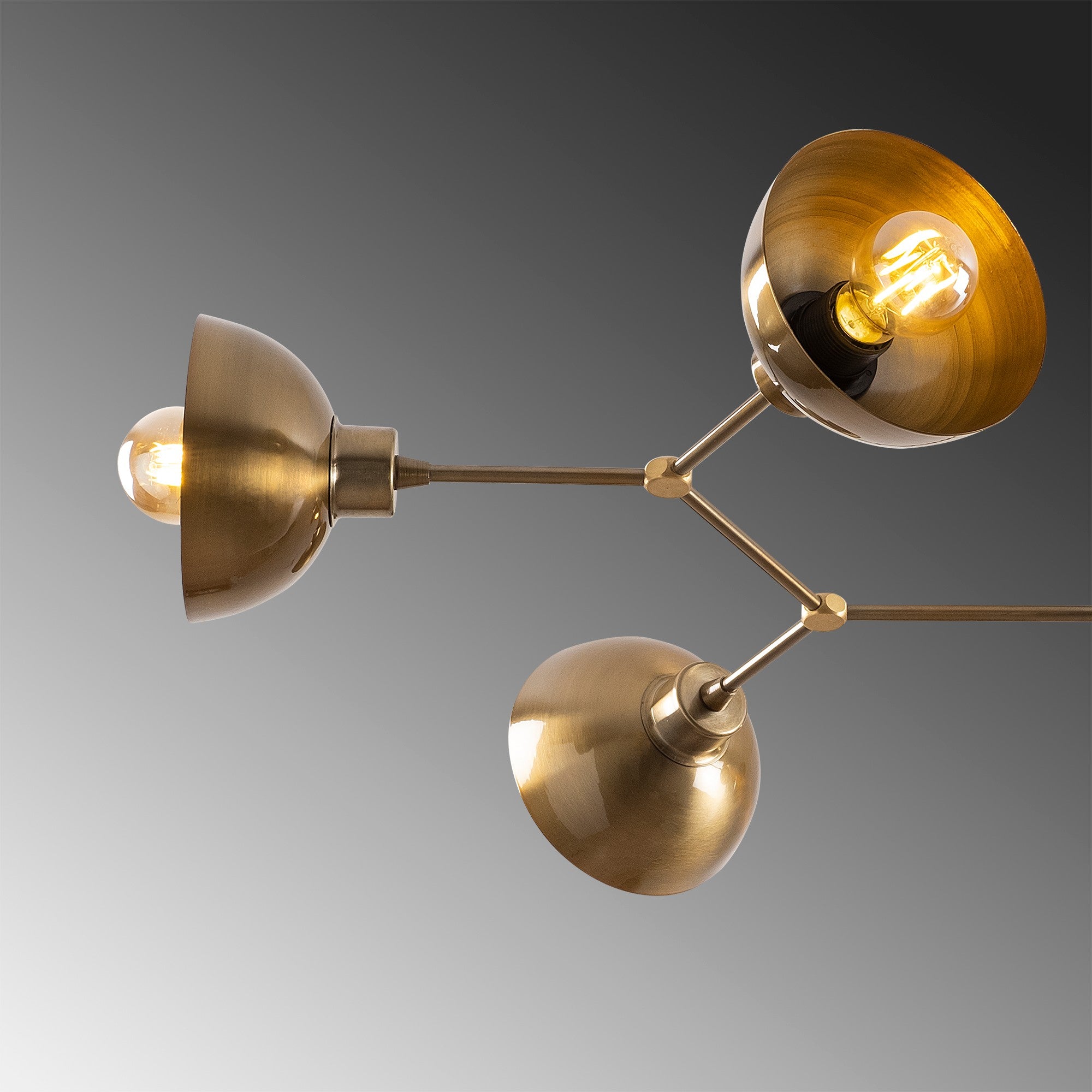 Lustre Vintage Escandinavo, Corpo em Metal, 102 x 52 cm, Altura: 25 cm | 6 x E27 Máx. 40 W | Iluminação Elegante para Casas Modernas, Classificação IP20
