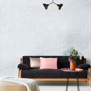 Candeeiro de Teto Industrial Moderno – 46 x 15 cm – Preto – Ferro